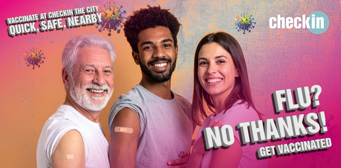 Flue vaccination at checkin the city, Zürich